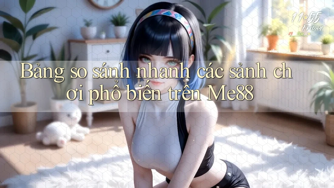 Bảng so sánh nhanh các sảnh chơi phổ biến trên Me88 Bảng so sánh nhanh các sảnh chơi phổ biến trên Me88