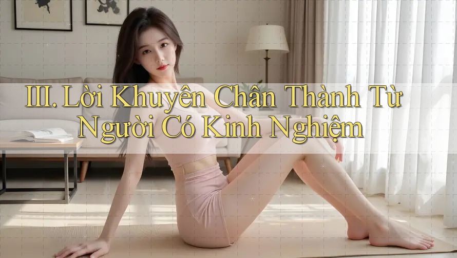 III. Lời Khuyên Chân Thành Từ Người Có Kinh Nghiệm III. Lời Khuyên Chân Thành Từ Người Có Kinh Nghiệm