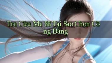 tra cứu me 88 tại sao chọn công bằng
